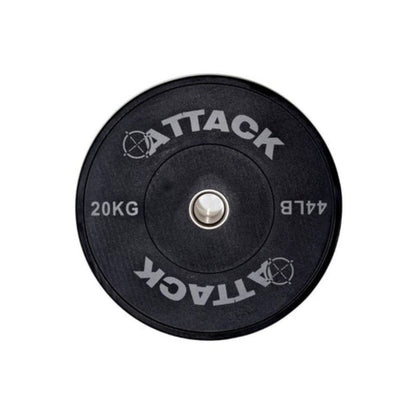 Attack Fitness Strength Olympic Solid Rubber Black Bumper Plates