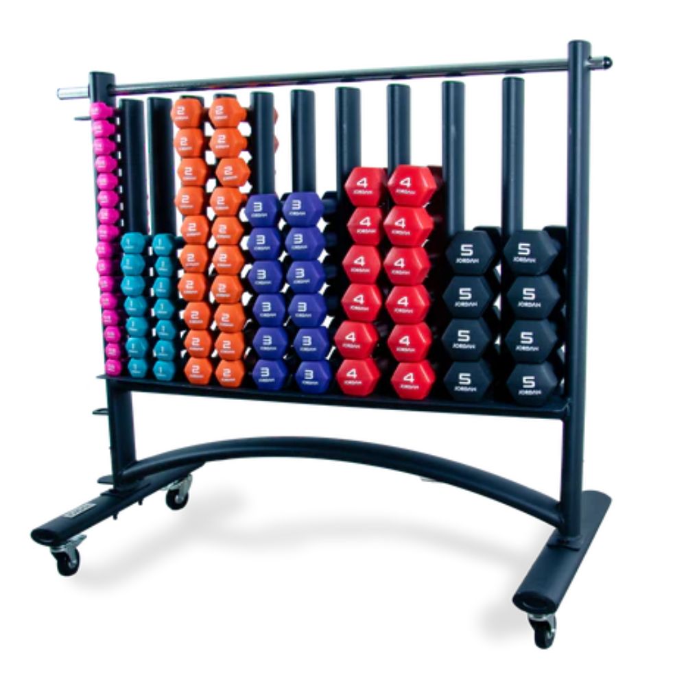 JORDAN IGNITE NEOPRENE STUDIO DUMBBELL SETS WITH RACK