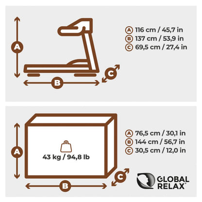 Global Relax Keizan Curved Treadmill