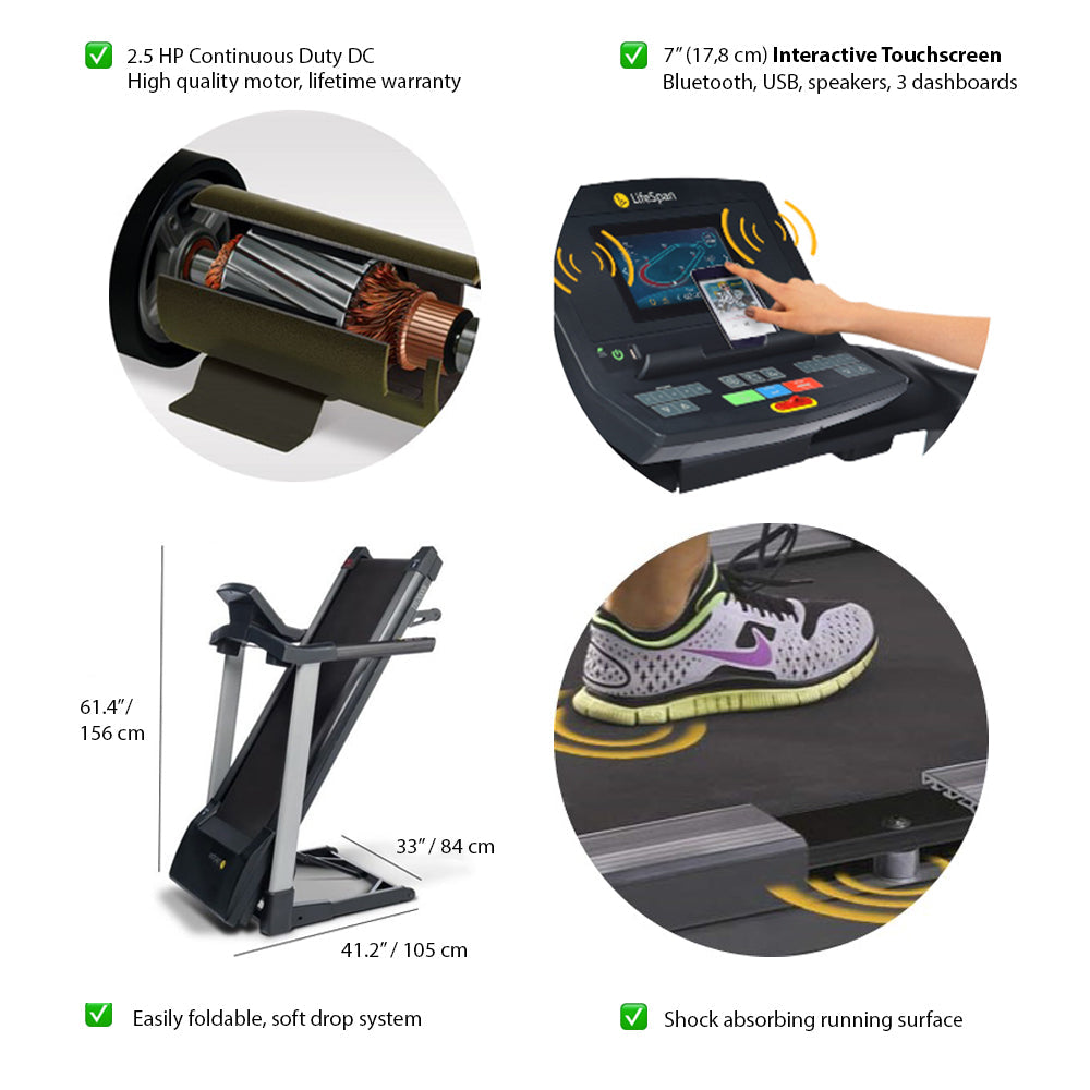 LifeSpan Fitness Treadmill Loopband TR2000iT Features_4 ENG