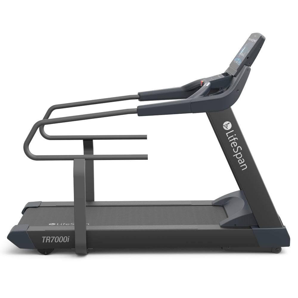 TR7000iM lifespan fitness treadmill loopband zijaanzicht zijkant rails